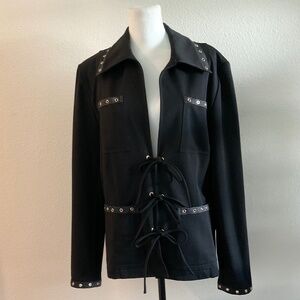 ST JOHN SPORT Black Jacket Size Large Like new